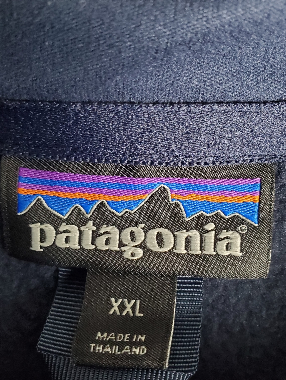 Patagonia Men’s Navy Half-Zip Fleece Pullover Sweater Size XXL - Picture 5 of 15